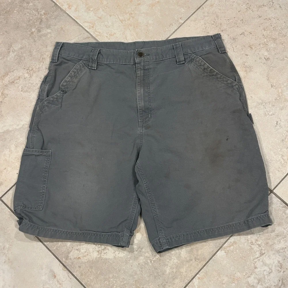 Carhartt Regular Fatigue Cotton Shorts Men 38x10.5 Fatigue Green Cotton Workwear